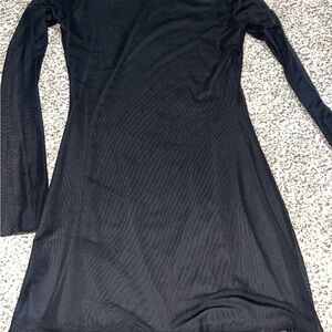 SHEIN Black Long Sleeve Dress